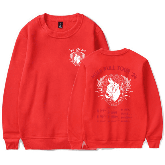 Tyler Childers Merch Sweatshirt Long Sleeve Natural Mule Pull Tour 2024 Hoodie Country Music Men Women Streetwear Crewnecks