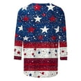 thumbnail image 5 of Cavosen American Flag Shirt Women Petite Independence Day 3/4 Sleeve Crewneck Shirts American Flag Graphic Tops Lady XL 4th of July Casual T Shirts Red White and Blue Tunic Tees Patriotic Outfits, 5 of 5