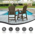 thumbnail image 2 of Tall Adirondack Chairs Set of 2，HDPE Outdoor Adirondack Barstools with Double Connecting Tray Patio Stools Weather Resistant for Outdoor Deck Lawn Pool Backyard, coffee, 2 of 7