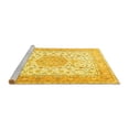 thumbnail image 2 of Ahgly Company Machine Washable Indoor Rectangle Medallion Yellow Traditional Area Rugs, 2' x 5', 2 of 4
