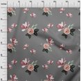 thumbnail image 3 of oneOone Polyester Spandex Gray Fabric Floral Diy Clothing Quilting Fabric Print Fabric By Yard 56 Inch Wide, 3 of 4