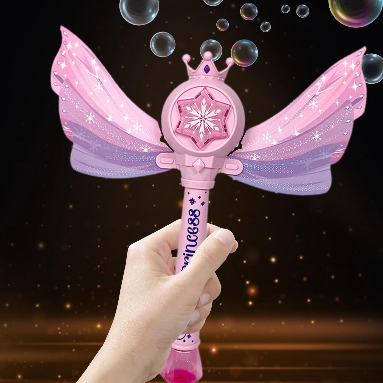 LeeQinersw Bubbles Machine Automatic Portable Funny with Lighting Garden Music Bubbles Maker Pink