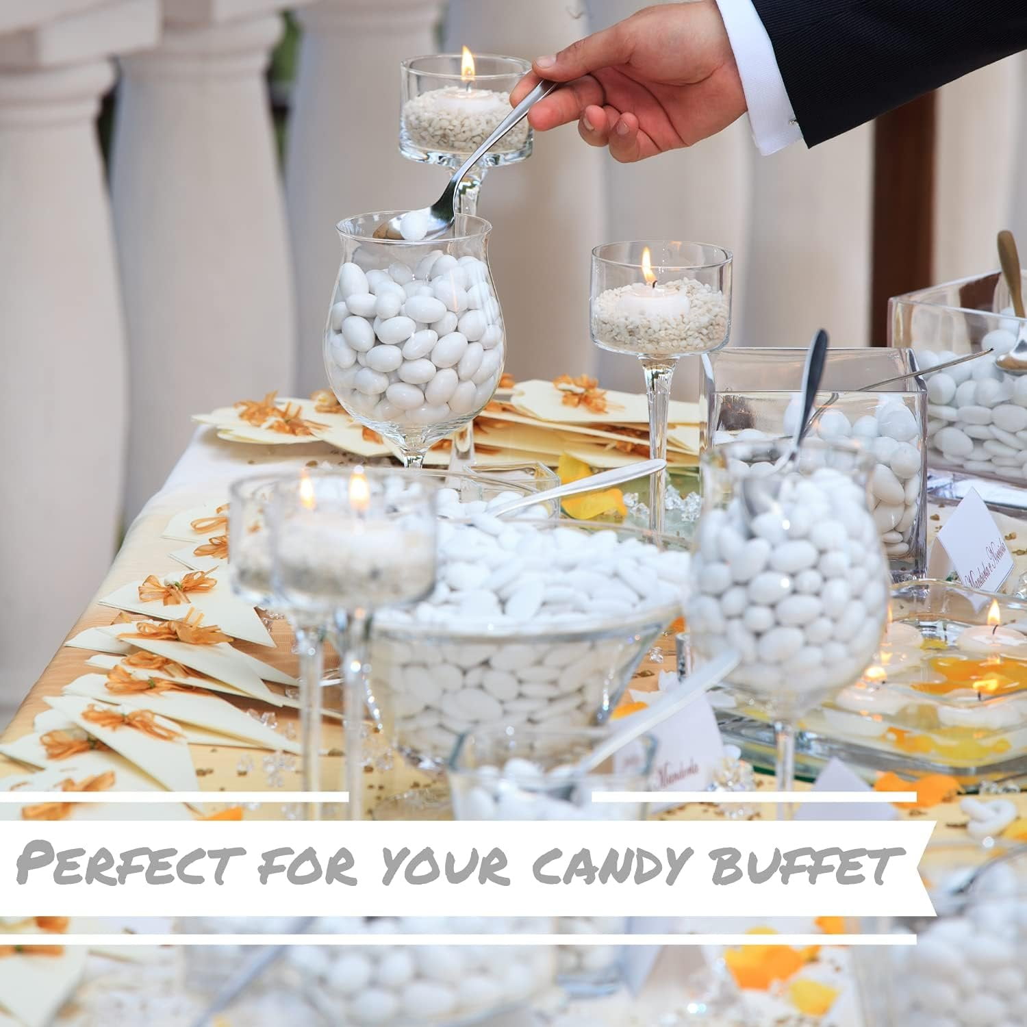 Sugar Free White Jordan Almonds by Its Delish, 3.5 Lbs Jumbo Container  Candied Almond Nut with Hard Candy Coating  No Sugar Added  Bulk Wedding Favors and Party Buffets - Vegan & Kosher