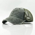 thumbnail image 1 of Breathable Mesh Baseball Cap For Men Korean Fashion Wash Cotton Cap Sunscreen Hat Beach, 1 of 6