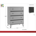thumbnail image 3 of Owen 4 tiroirs Commode, Noir, 3 of 9