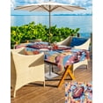 thumbnail image 5 of Fsddascl Football Outdoor Tablecloth - 60x84 Inch Rectangle Dining Table Cover, Yellow Blue Pink Watercolor Abstract Art Sports Waterproof Outdoor Table Cloth with Umbrella Hole & Zipper for Patio, 5 of 7