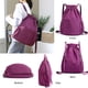 thumbnail image 5 of Mochila con cordón, bolsa deportiva para gimnasio, bolsa de viaje para yoga, para mujeres y hombres, bolsa de gimnasio impermeable, mochila de día, color morado, 5 of 5