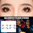 thumbnail image 4 of 2/4 pares de tatuajes temporales para ojos herramientas de maquillaje para fiestas de terror Halloween para mujeres, 4 of 6
