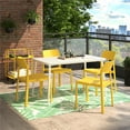 thumbnail image 2 of Novogratz Poolside Gossip, April 50" x 29" Rectangular Indoor/Outdoor Dining Table, White, 2 of 10