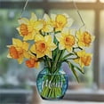 thumbnail image 3 of Taicans Daffodil Bouquet in Vase Christmas Ornament - Stained Glass Daffodil Suncatcher with Vase Hanging Flower Home Decor,Colorful Light-Catching Display,Ideal Gift for Mother's Day & Birthdays, 3 of 6