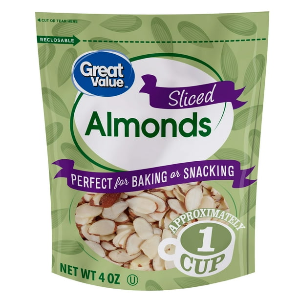 Great Value Sliced Almonds, 4 oz