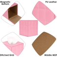 thumbnail image 4 of ABPETE Pink Square Tissue Box Cover - Modern Leather Cube Facial Tissue Holder for Bathroom, Living Room and Office Decor, 4 of 11