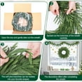 thumbnail image 4 of 22Inch Norfolk Pine Wreath, Real Touch Green Artificial Christmas Wreaths, Christmas Decorations for Window, Wall, Mantel, Outdoor Xmas Holiday Decor (1PCS), 4 of 13