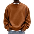thumbnail image 5 of cocolona Mens Crewneck Sweatshirt Fall Winter Casual Long Sleeve Shirts Fashion Solid Color Pullover Tops, 5 of 5
