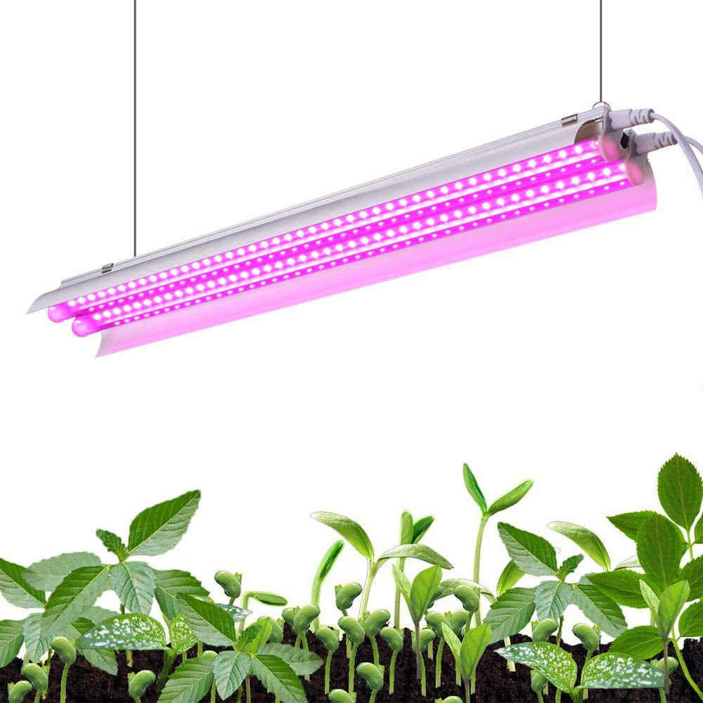 Plant Grow Light Strips Reflectors Monios-L T8 LED Grow Light 4FT 6×42W 252W 
