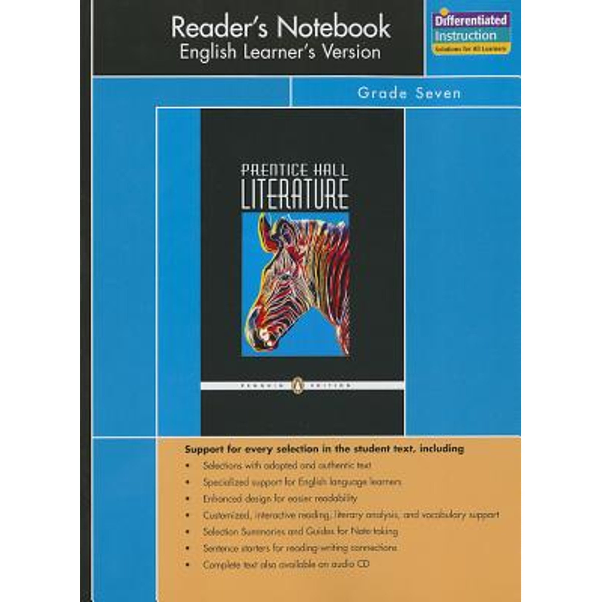 Hall　English　Learners　Readers　Edition　2007c　Prentice　Literature　(Paperback)　Version　Penguin　Notebook　Grade