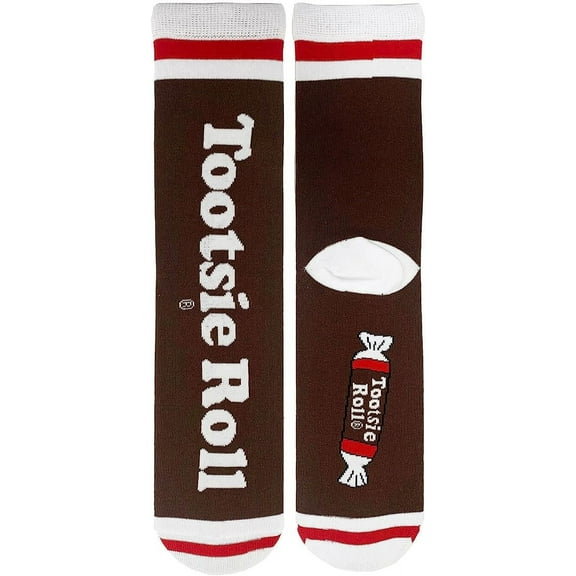 Women's Novelty Tootsie Roll Candy Crew Socks, Crazy Funny Dress Socks Gift, Tootsie Roll