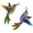 2Pcs, variant on 2Pcs Metal Hummingbird Wall Art, 10 Inch Colorful Birds Sculpture Wall Decor, Hanging Home Decor for Indoor Outdoor