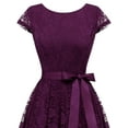 thumbnail image 6 of Dressystar Women Floral Lace Short Bridesmaid Dress Female Wedding Formal Party Dress, 6 of 8