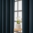 thumbnail image 3 of Topfinel 100% Blackout Curtains 132 x 274 inches Long for Bedroom Living Room Solid Grommet Room Darkening Drapes 2 Panels, Navy, 3 of 4