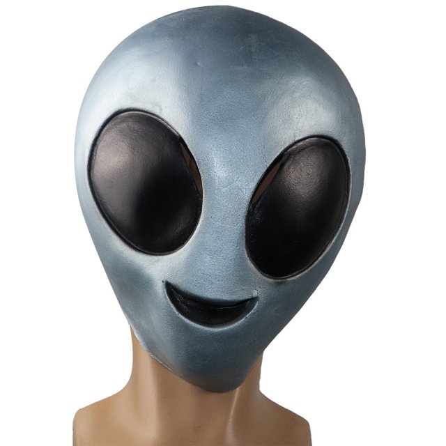 Máscara facial de resina alienígena para cosplay, fiesta de Halloween