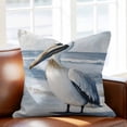 thumbnail image 3 of Pillow Covers 16x16 Inch, Painted Pelican Linen Pillowcase with Invisible Zipper, Ocean Birds Modernism Retro Decorative Throw Pillow Covers Cushion Case for Couch Sofa Bed Living Room, 3 of 9