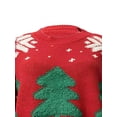 thumbnail image 4 of hirigin Women's Ugly Christmas Sweaters, Long Sleeve Tree Snowflake Embroidery Loose Knit Pullovers, 4 of 9