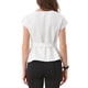 thumbnail image 3 of INSPIRAR CHIC Blusa Elegante de Manga Corta para Mujeres con Cuello Barco, Tops de Peplum con Cinturón XL Blanca, 3 of 6