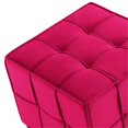 thumbnail image 6 of Gannon Ottomans Pink Velvet  Upholstered Piping Trim, 6 of 7