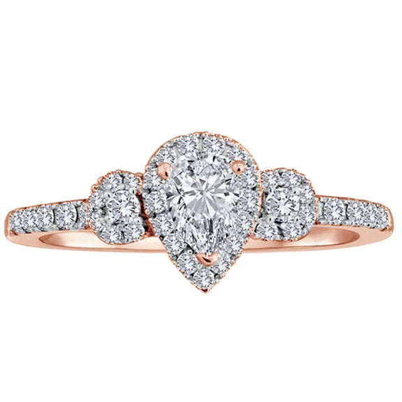 AFFY White Natural Diamond Fashion Ring In 10k Rose Gold (0.63 Cttw)