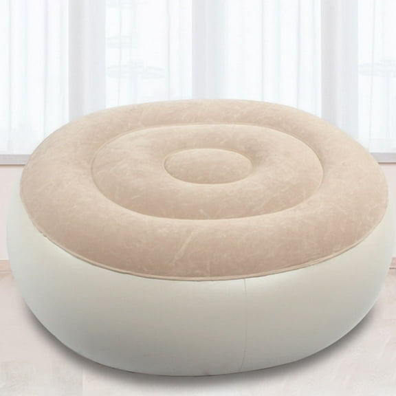 PTOOTP Inflatable Lazy Stool with Flocking and PVC Material, Portable Comfortable Seat for Home, Office, Outdoor Use, Assorted Colors