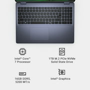 Dell Inspiron 16 Laptop 5640 16-inch FHD+ Intel Core 7-150U 16GB RAM 1TB NVMe SSD Midnight Blue