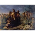 thumbnail image 3 of José María Jara 14x11 Black Modern Framed Museum Art Print Titled - The Founding of Mexico City (1889), 3 of 5