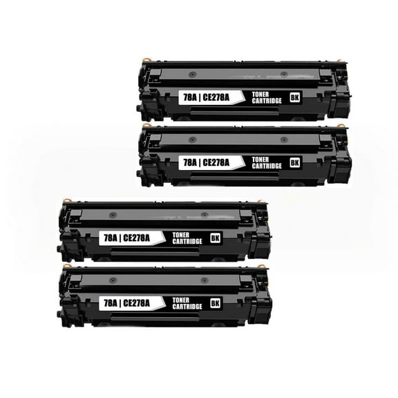 4 Pack New Toner Cartridge For HP 78A CE278A Compatible with HP LaserJet Pro M1536MFP M1536DNF P1560 P1566 P1606 P1606DN LBP6200d LBP6200dw LBP6230d LBP6230dw