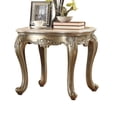 thumbnail image 2 of Benzara Wooden End Table With Marble Top, Gold, 2 of 9