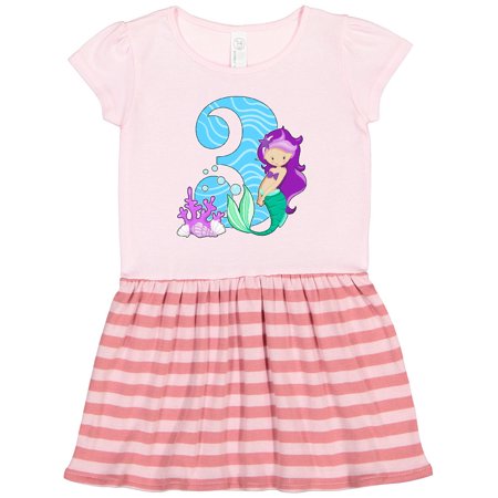 

Inktastic Third Birthday Mermaid Gift Toddler Girl Dress