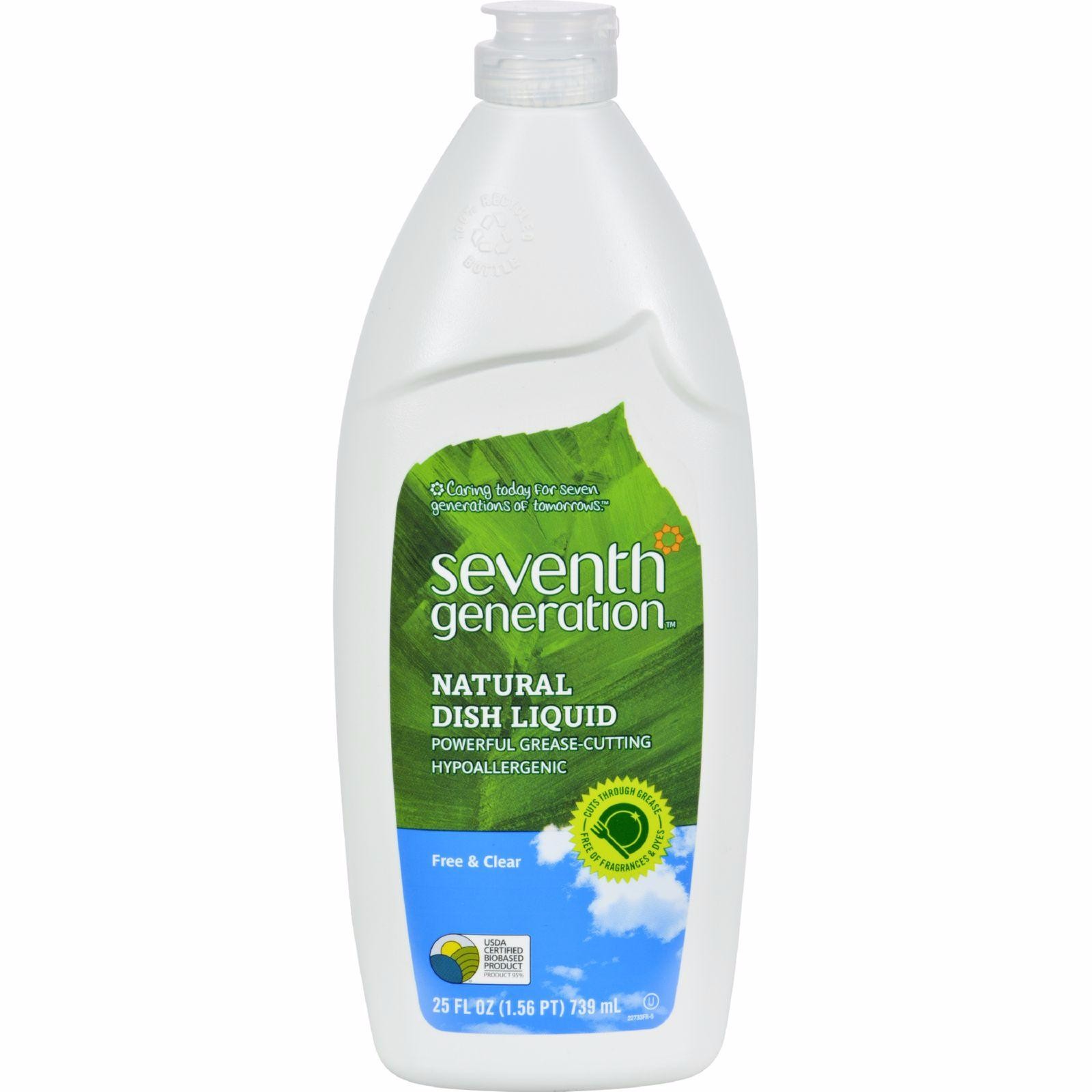 Seventh Generation Dish Liquid Free And Clear 25 Fl Oz 1 Case