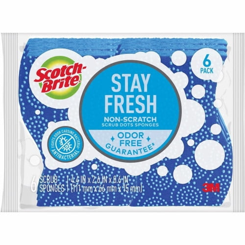Scotch-Brite Scrub Dots Non-Scratch Sponge, Each