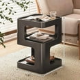 thumbnail image 3 of Side Table, Modern Small Metal End Table, Accent Nightstand Bedside Table, 3 Tier Night Stands Bedside Table for Living Room Bedroom Outdoor Entryway (Black), 3 of 6