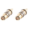 thumbnail image 1 of 2X Brass Replacement Thermostatic Valve Spool Faucet Mixer Tap Shower Mixer Valve Tap Shower Mixing Valve Repair Kit, 1 of 8