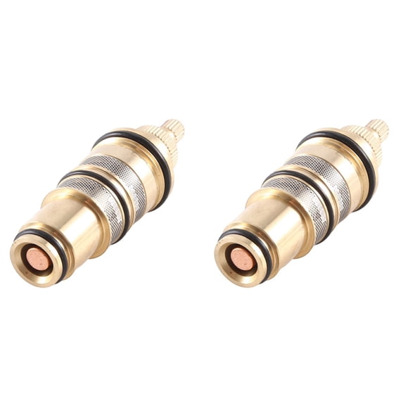 2X Brass Replacement Thermostatic Valve Spool Faucet Mixer Tap Shower Mixer Valve Tap Shower Mixing Valve Repair Kit