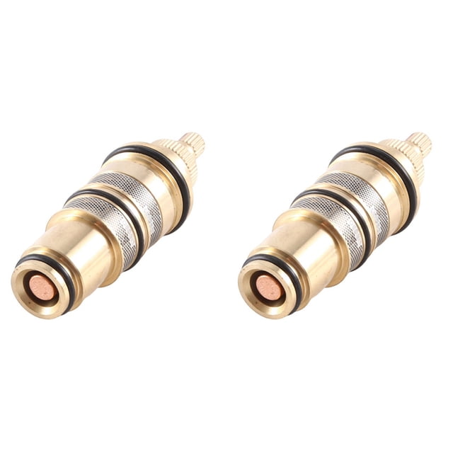 2X Brass Replacement Thermostatic Valve Spool Faucet Mixer Tap Shower Mixer Valve Tap Shower Mixing Valve Repair Kit