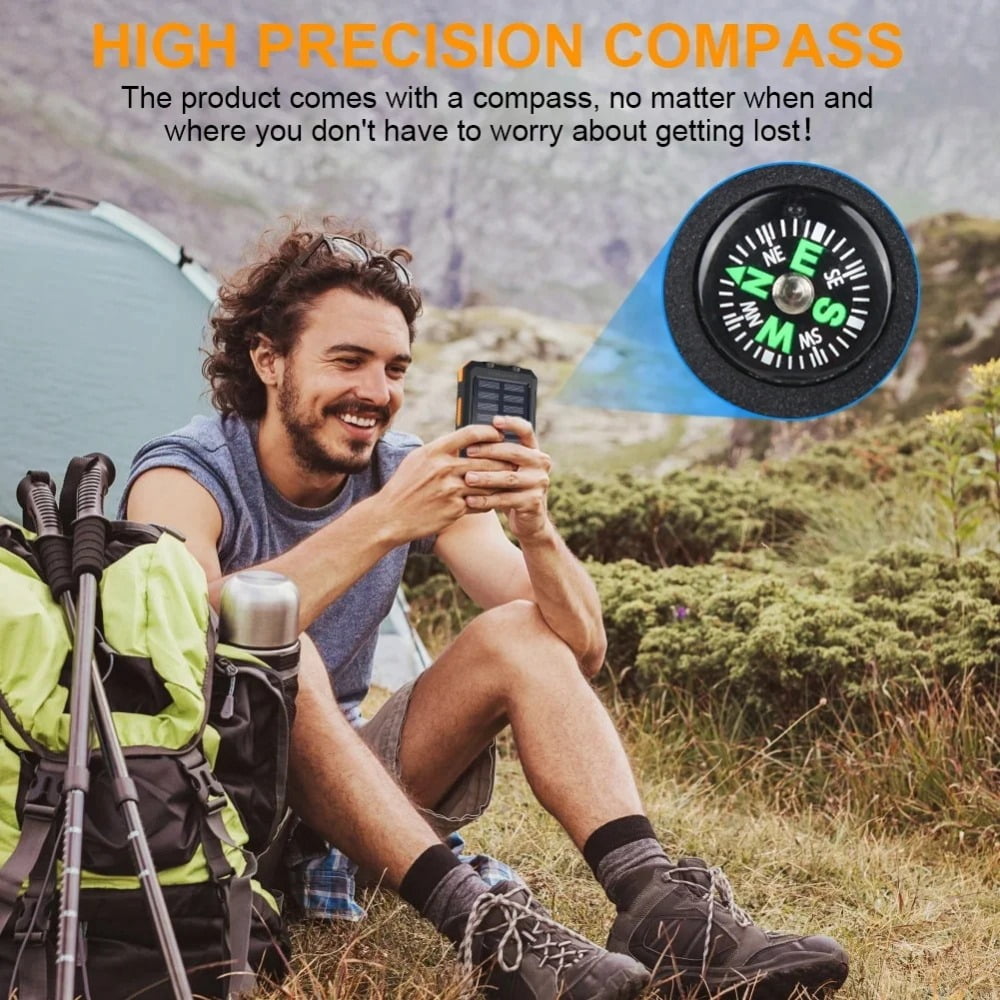 Solar Charger-40000mAh Solar Charger Power Bank -Portable Solar Phone Battery Panel Charger, QC3.0 Dual USB Port Battery Pack Charger Portable For All Cell Phones & Electronic Devices- Long Lasting