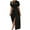 Black, variant on Kaemgyyd Button down Dress for Women Casual Loose Short Sleeve Maxi Dress Solid Color Knot Tied Twisted Front Beach Long Dresses
