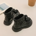 thumbnail image 7 of Girls Boots Toddler Lace Up Comfortable Ankle Booties for Toddler Little Kid Big Kid, Black, 7 of 7
