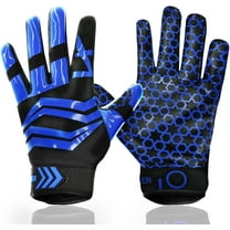 Football Receiver Gloves Youth Receiving Gloves Pro 2.0 Durable Breathable Flexible for Kids Boys Girls in White Red Black Blue Small Large Medium X-Large