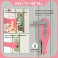 thumbnail image 4 of 3 Pcs Cat Door Holder Latch, Flex Latch Cat Door Stopper with Adjustable Strap 2.5-6" Wide, Alternative Fast Latch Strap Let Cats in and Keeps Dogs Out of Litter & Food and Safe Baby Proof (Pink), 4 of 7