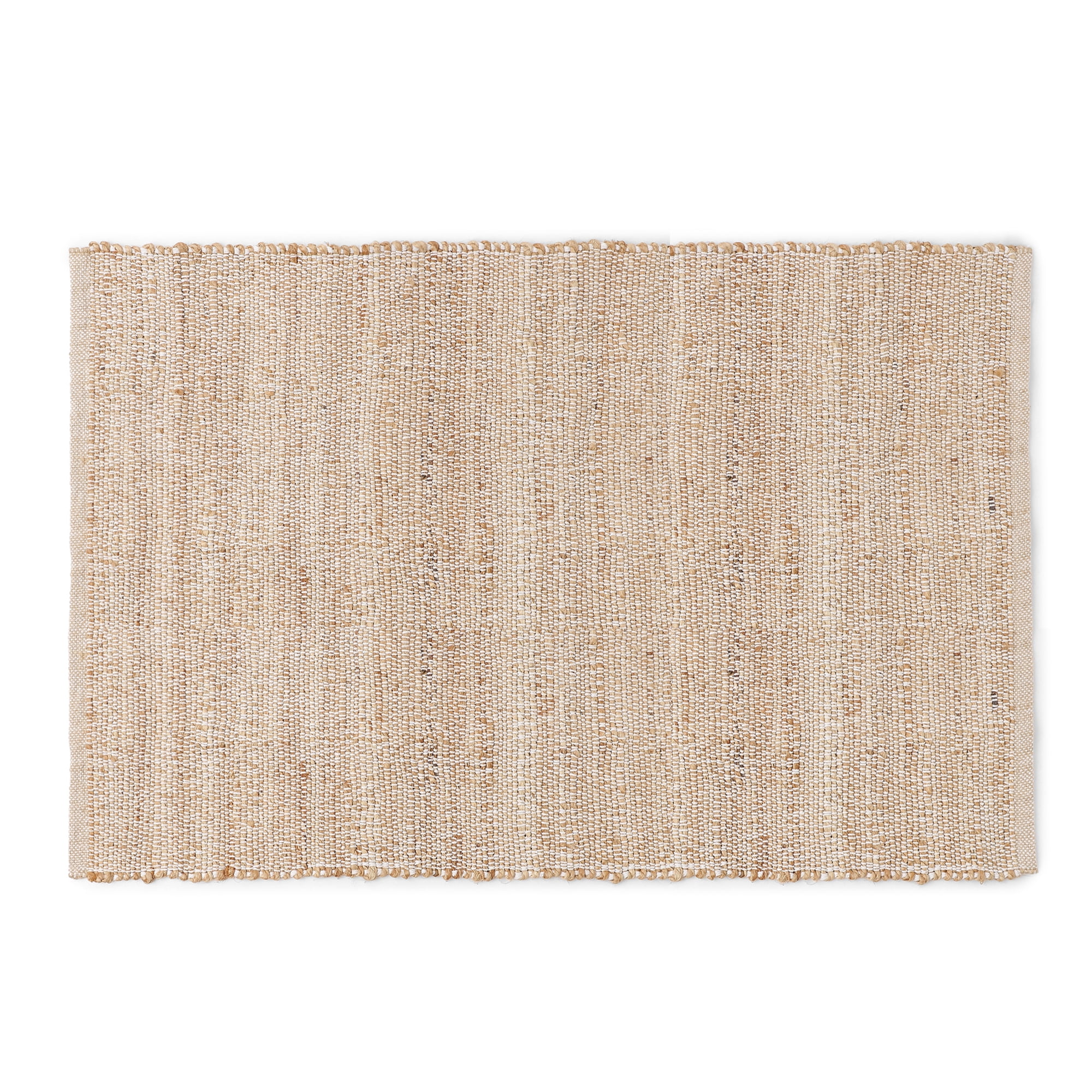 · REDEARTH · Jute Cotton Area Rug - 5'x8' Rectangular Rug, Sustainable Handwoven, Non-Shedding, Soft & Durable – Reversible, Neutral Tones for Home Décor in Living Room, Dining Room, Bedroom
