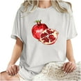 thumbnail image 4 of Njoeus Summer Outfits for Women Y2K Tops Graphic Tees for Women Short Sleeve Tshirts,Womens Summer Tops Cute Fruit Print Crewneck Shirt Loose Blouse S-Xxl Short Sleeve Womens Tops Summer Savings, 4 of 7
