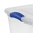 thumbnail image 5 of Sterilite 62 Liter Latch Box, Clear Plastic Storage Bin with Lid, Blue Latch, 5 of 5